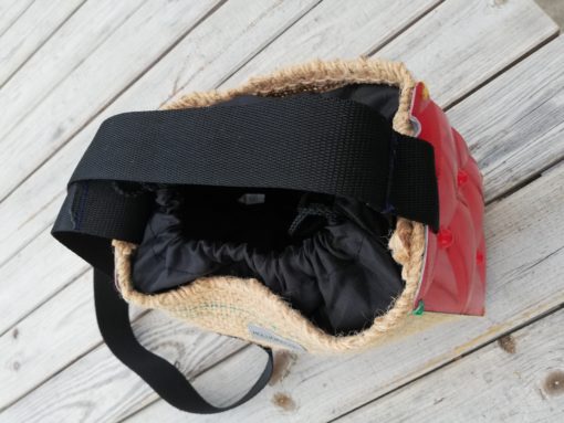 petit sac bandoulière bi-matières