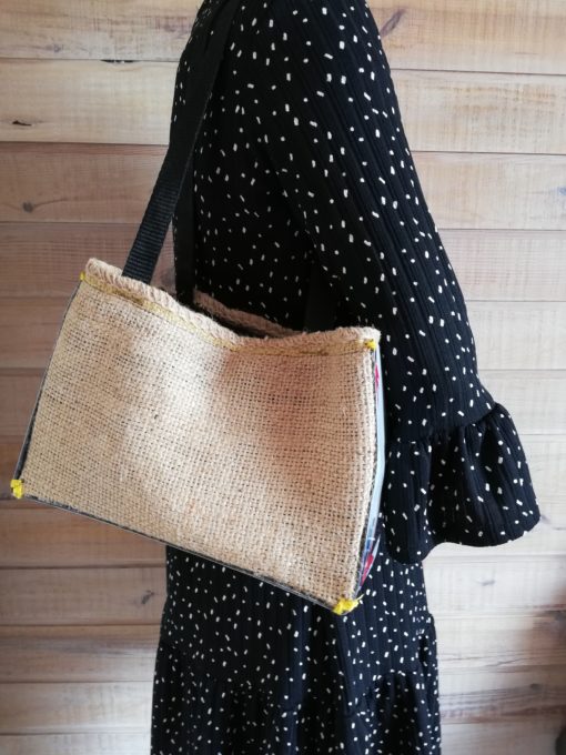 Sac à main bandoulière bi-matière, Fait-Main – Image 5