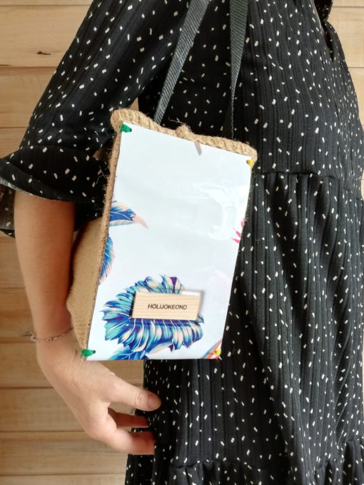 Sac à main bandoulière bi-matière, Fait-Main