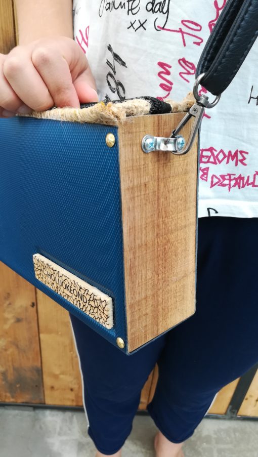 Sac à main rigide multi-matières, Fait-Main et unique – Image 3